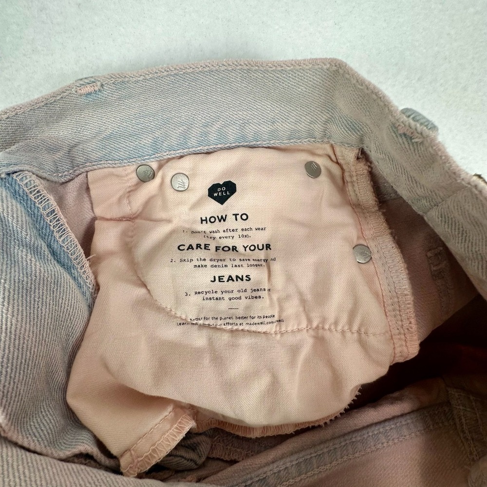 Madewell The MomJean Overdyed Edition - Lilac over Indigo -Women's Size 26 - Picture 6 of 10